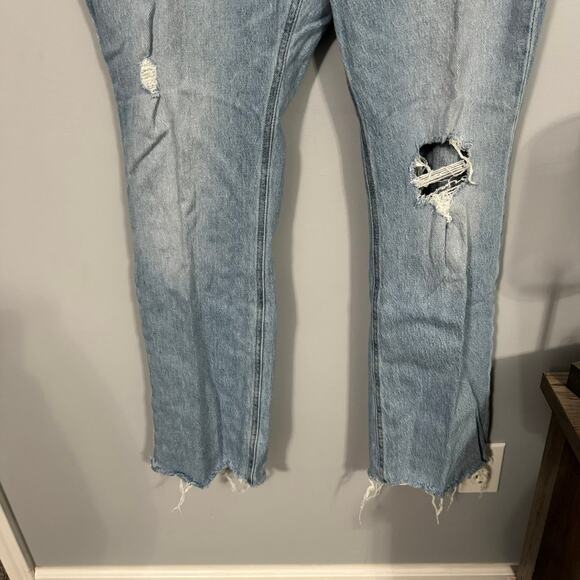 Maurices Goldies Cheeky Slim Boot Cut Jeans High Rise Distressed Plus Size 18 W - Picture 3 of 9